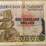one thousand dollars of Zimbabwe